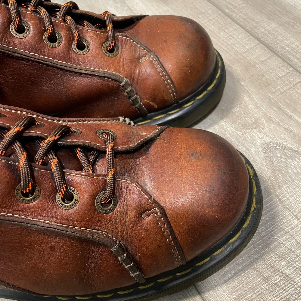Dr. Martens Leather Men Size 11 Y2K Brown Leather 8A54 Workboots - Picture 9 of 9